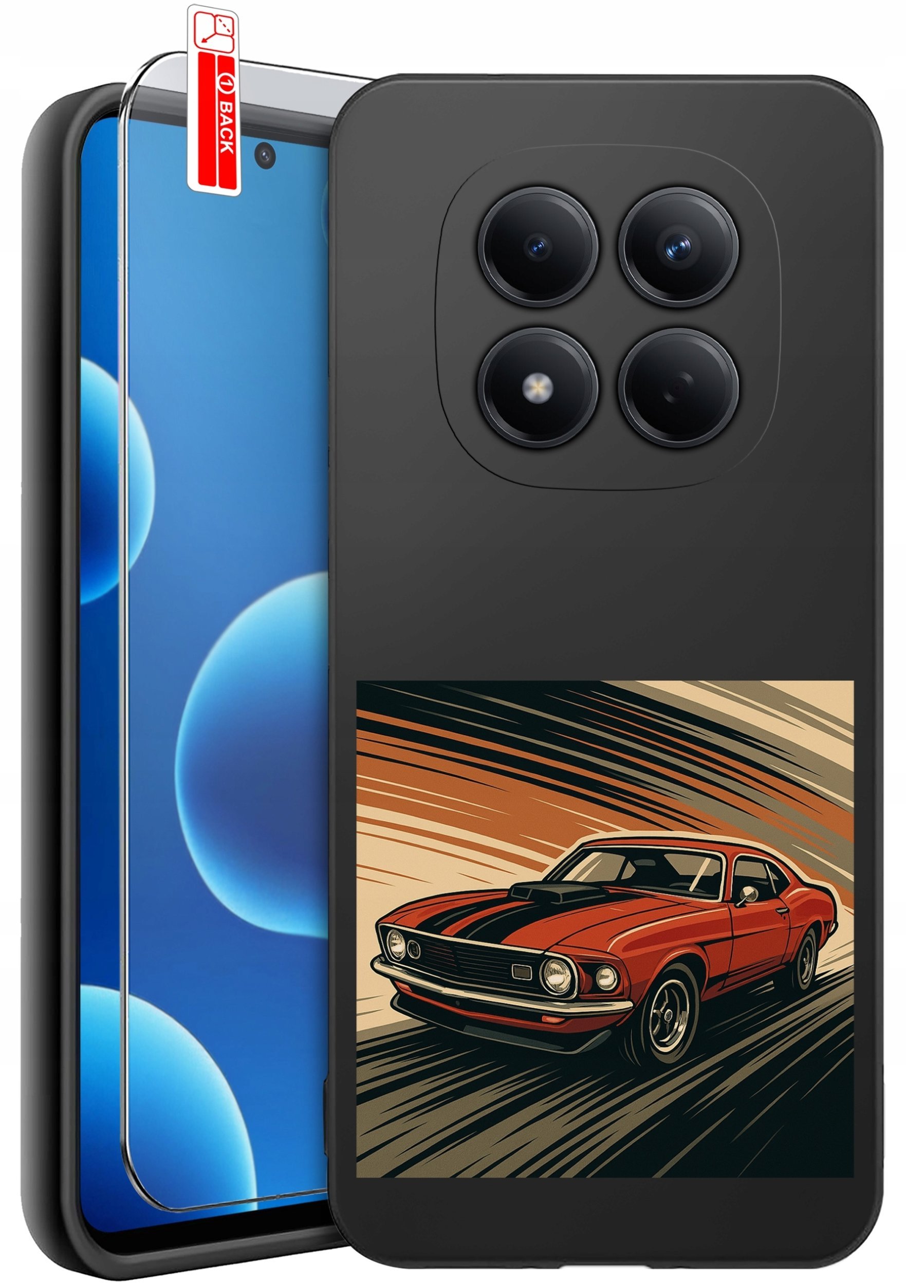 krainaGSM Etui Do Xiaomi Redmi Note 15 Pro 5G Wzory Silikonowe Matt Case + Szkło