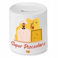 Skarbonki - SKARBONKA DLA PSZCZELARZA SUPER PSZCZELARZ z Nadrukiem ze Zdjęciem - miniaturka - grafika 1