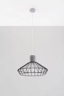 Sollux Lighting Druciana LAMPA wisząca SL.287 industrialna OPRAWA zwis druciak beton cement czarny szary - Lampy sufitowe - miniaturka - grafika 1