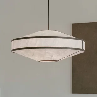 Lampa wisząca New Works Kite, Ø 75 cm, biały/czarny, 3-punktowa. - Lampy sufitowe - miniaturka - grafika 1