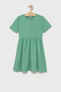 Sukienki - Only Kids Kids sukienka dziecięca kolor zielony mini rozkloszowana - grafika 1