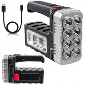 Latarki - Latarka Solarna LED Szperacz POWERBANK USB Akumula - miniaturka - grafika 1