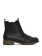 Botki damskie - Rieker Botki 74855-00 Czarny - miniaturka - grafika 1