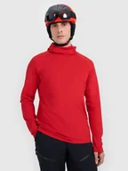 Bielizna sportowa męska - 4F Bielizna termiczna z kapturem ocieplana (góra) męska - czerwona XXL - miniaturka - grafika 1