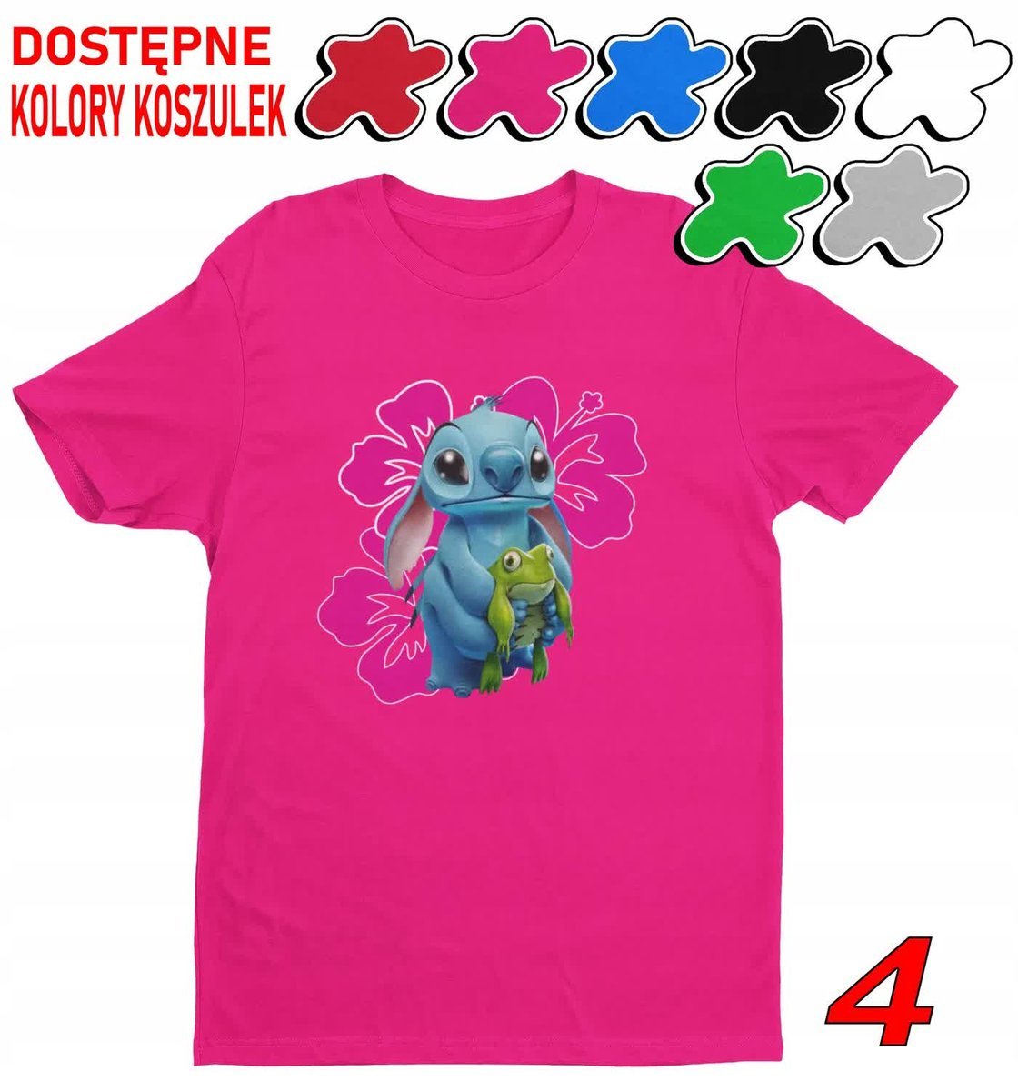 Koszulka Dziecięca Z Nadrukiem Dla Fana Stich Angel Słodziak -L 146-152