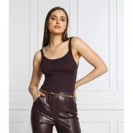 Koszulki i topy damskie - Patrizia Pepe Lniany top | Slim Fit - miniaturka - grafika 1