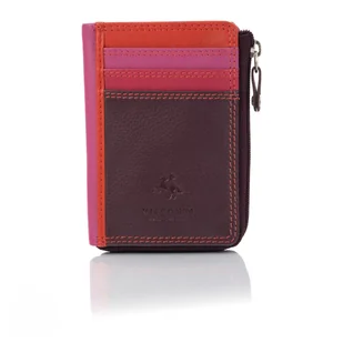 Kolorowy portfel damski na bilon i karty Visconti RB-110 - śliwkowy - Portfele - miniaturka - grafika 1