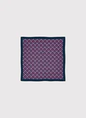 Dodatki do ubrań - Jedwabna poszetka męska w geometryczny wzór - miniaturka - grafika 1