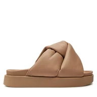 Klapki i japonki damskie - Klapki Inuikii Soft Crossed 70104-140 Beżowy - miniaturka - grafika 1