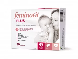 FEMINOVIT PLUS, 30kaps. - >>> DARMOWA od 49zł <<< - Witaminy i minerały - miniaturka - grafika 1