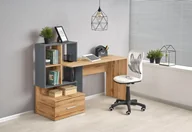 Biurka - Biurko z półkami Garos 2 dąb wotan / antracyt - miniaturka - grafika 1
