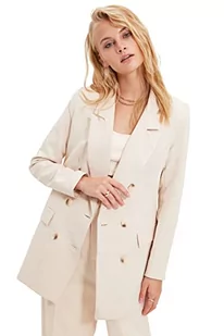 Damska kurtka marynarska Trendyol oversized z guzikami, beżowy, 40 - Kurtki damskie - miniaturka - grafika 1