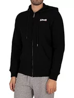 Bluzy męskie - Schott NYC Męska bluza z kapturem Sw, Czarny, XL - miniaturka - grafika 1