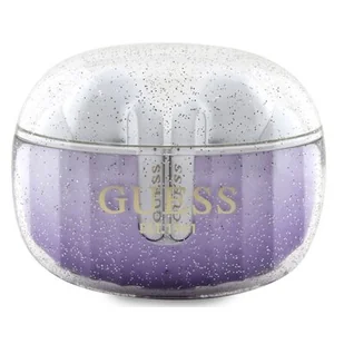 Guess słuchawki Bluetooth GUTWSHDGKEEU TWS + stacja dokująca fioletowy/purple Glitter Gradient - Słuchawki - miniaturka - grafika 1