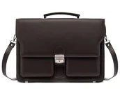 Teczki i aktówki - Solome, Aktówka teczka na dokumenty, Osaka, Brązowa - miniaturka - grafika 1