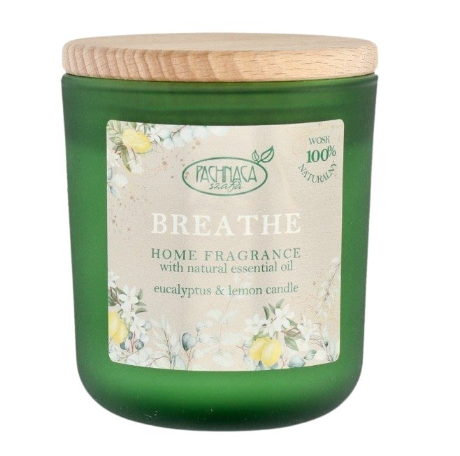 Pachnąca Szafa Breathe Eucalyptus & Lemon Świeca zapachowa (100% wosk sojowy) 165 g