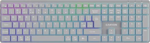CANYON HKB-W11 UK/US RGB Dwa Tryby Bezprzewodowa Szara - Klawiatury - miniaturka - grafika 1