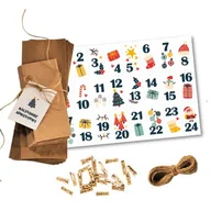 Ozdoby bożonarodzeniowe - Kalendarz adwentowy - Mikołaj - cały zestaw - miniaturka - grafika 1