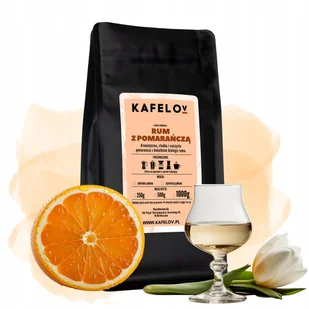 Kawa Kafelov smakowa RU M Z POMARAŃCZĄ 500g ziarno - Cappuccino i kawy smakowe - miniaturka - grafika 1