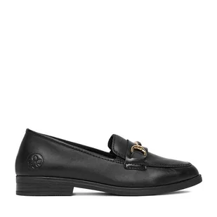 Loafersy Rieker 46262-01 Czarny - Mokasyny damskie - miniaturka - grafika 1