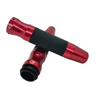 Części motocyklowe - one by Camamoto 77344311 zestaw para gumowych gałek kierownicy czerwono-czarny kolor kompatybilny z skuterem motocyklowym, optymalna przyczepność, z zestawem adaptera gazu, ø sx 22 mm/dx 22mm l: 160 - miniaturka - grafika 1