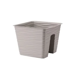 Donica balustradowa Sahara 27 cm jasnoszara - Donice - miniaturka - grafika 1