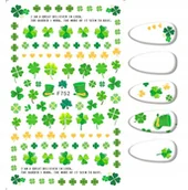 Ozdoby do paznokci - Naklejki Do Zdobienia Paznokci Wzory Koniczyna F-752 - miniaturka - grafika 1