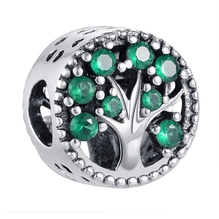 Zawieszka Charms SREBRO 925 Koralik Drzewo