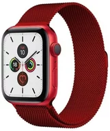 Akcesoria do smartwatchy - Magnetic Strap pasek do Watch 6 / 5 / 4 / 3 / 2 / SE (40mm / 38mm) magnetyczna opaska bransoleta bransoletka czerwony - miniaturka - grafika 1