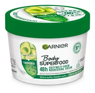 Garnier Body Superfood 48h Nourishing Cream Avodado Oil + Omega 6 krem do ciała 380 ml dla kobiet - Balsamy i kremy do ciała - miniaturka - grafika 1