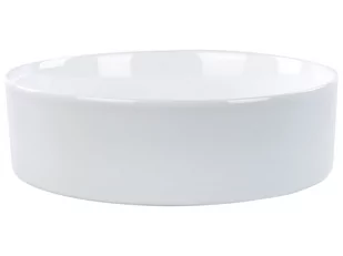 Umywalka nablatowa ceramiczna okrągła  40 cm biała CATI - Umywalki - miniaturka - grafika 1