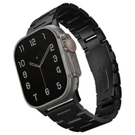 Akcesoria do smartwatchy - Etui Uniq pasek Osta na Apple Watch 42/44/45/ 49mm Series 1/2/3/4/5/6/7/8/SE/SE2/Ultra Stainless Steel - czarne - miniaturka - grafika 1