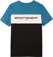Koszulki męskie - T-shirt męski 4FWSS24TTSHM1326 - niebieski S - miniaturka - grafika 1