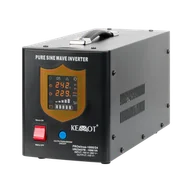 Zasilacze awaryjne UPS - Zasilacz awaryjny KEMOT PROsinus-1500/24 przetwornica z czystym przebiegiem sinusoidalnym i funkcją ładowania 24V 230V 1500VA/1050W - kolor czarny - miniaturka - grafika 1