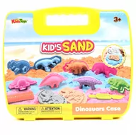 Masy plastyczne - MAGICZNY PIASEK KINETYCZNY Z FOREMKAMI 300G ZESTAW DLA DZIECI DINOZAURY - miniaturka - grafika 1