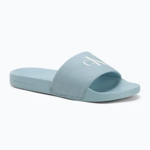 Klapki damskie Calvin Klein YW0YW01835 Slide Monogram Wn triple cloud blue - Klapki i japonki damskie - miniaturka - grafika 1
