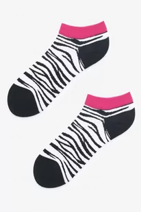 Skarpetki stopki damskie w motyw zwierzęcy Footies Zebra Marilyn - MARILYN - Skarpetki damskie - miniaturka - grafika 1