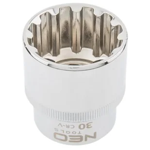 NEO-TOOLS nasadka spline, dwunastokątna, 1/2&apos;&apos;, 30mm, , 08-598 - Klucze i nasadki - miniaturka - grafika 1