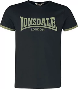 Lonsdale TOWNHEAD T-shirt męski o regularnym kroju, czarny/oliwka, M - Koszulki męskie - miniaturka - grafika 1