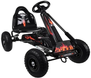 Duży gokart na pedały regulowane siedzisko pompowane koła SP0839 EDUKAMP - Jeździki dla dzieci - miniaturka - grafika 1