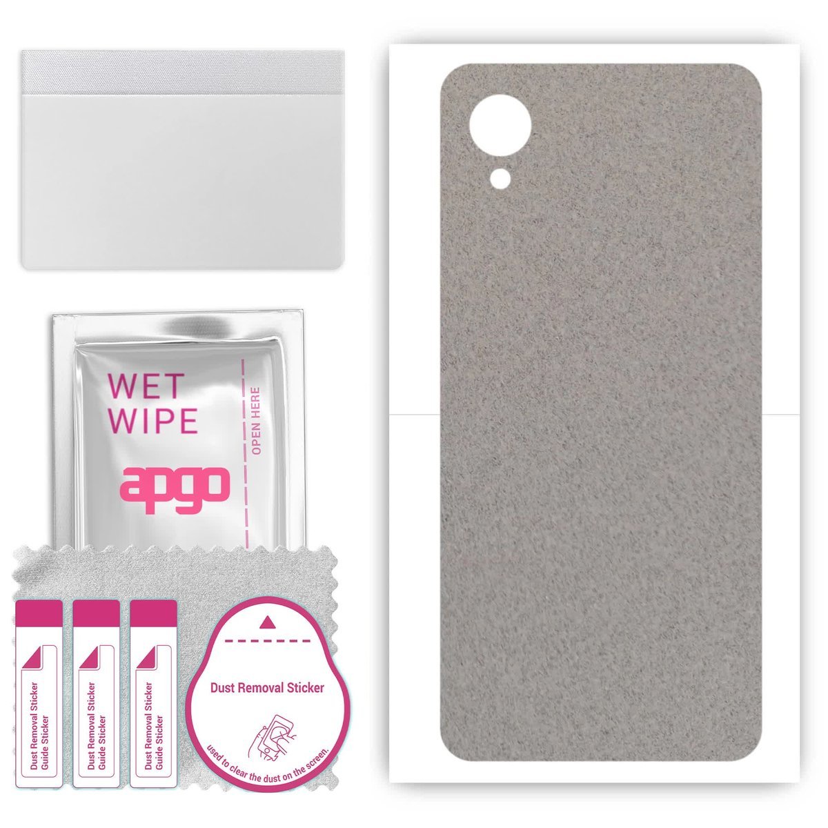 Folia naklejka skórka strukturalna na TYŁ Zamsz do Samsung Galaxy A23 5G SC-56C - Zamsz Szary - apgo SKINS