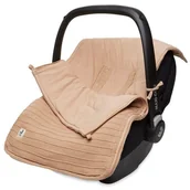 Śpiworki dla dzieci - Jollein ciepły śpiworek do wózka i fotelika PURE KNIT Biscuit - miniaturka - grafika 1