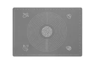 Obrusy i serwetki - Silikonowa MATA do kuchni z miarami 50 x 40 SZARA - miniaturka - grafika 1