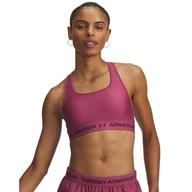 Biustonosze - Under Armour Biustonosz Crossback Mid - Fuchsia Dusk / / Ciemny kasztanowy - XXL - miniaturka - grafika 1