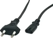 Kable - POSAC-C7EU50BK: POS AC cable C7-QT8[2,5A]-CEE7/16-YJ01[2,5A] H03VVH2-F2G0,75 L=5000 black - miniaturka - grafika 1