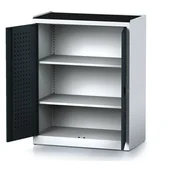 Szafy i regały magazynowe - Alfa 3 Szafa warsztatowa MECHANIC, 1170 x 920 x 500 mm, 2 półki, antracytowe drzwi 1262684 - miniaturka - grafika 1