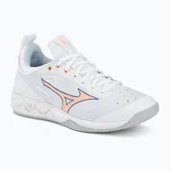 Buty sportowe damskie - Buty do siatkówki damskie Mizuno Wave Luminous 2 white/navy peony/peach parfait - miniaturka - grafika 1