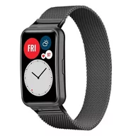 Akcesoria do smartwatchy - Opaska Pasek Bransoleta Milaneseband Huawei Watch Fit 2 Czarna - miniaturka - grafika 1