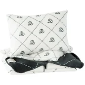 Gadżety dla graczy - Zestaw MASSAGGIO Koc i Poduszki Kremowo-szary - miniaturka - grafika 1