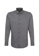 Koszule męskie - Seidensticker Męska koszula 656272, szara, 45 - miniaturka - grafika 1